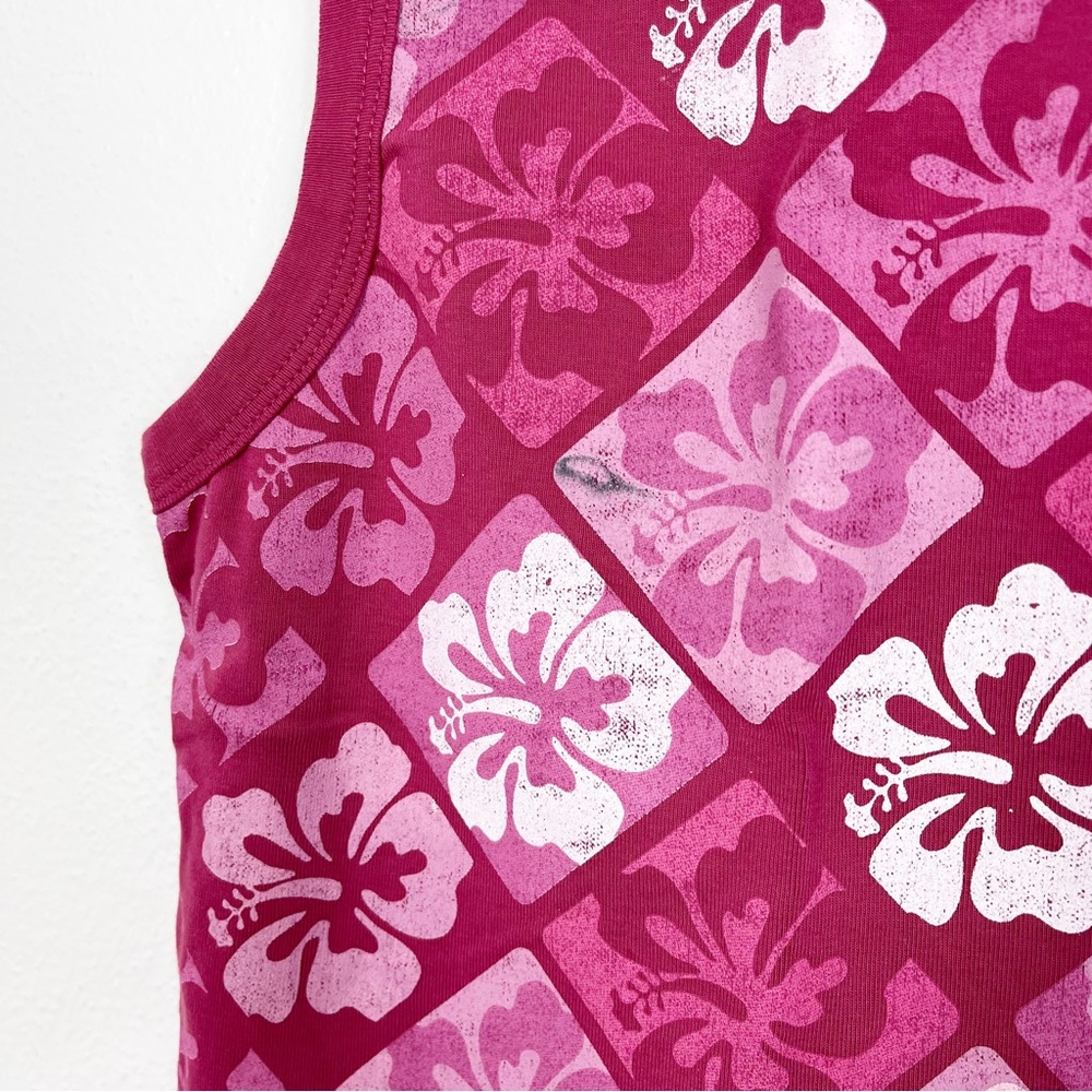 Daydreamer Blooming Pink Floral Shrunken Graphic Tank Top - Picture 5 of 9